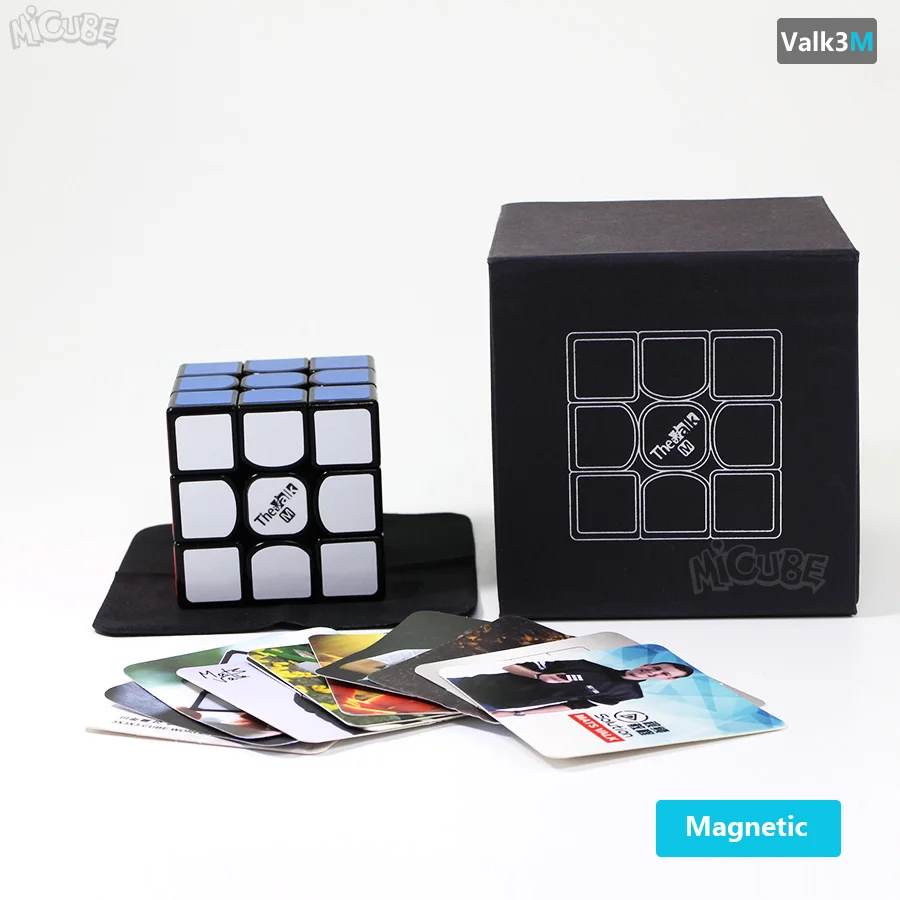 Valk3 M -Black Mofangge Valk3 Valk3M волшебный 3x3 куб скорость Магнитный Cube3x3x3 Valk 3 головоломка волшебный куб игрушки для детей магнит и без мангнтик - Цвет: Valk3 M -Black