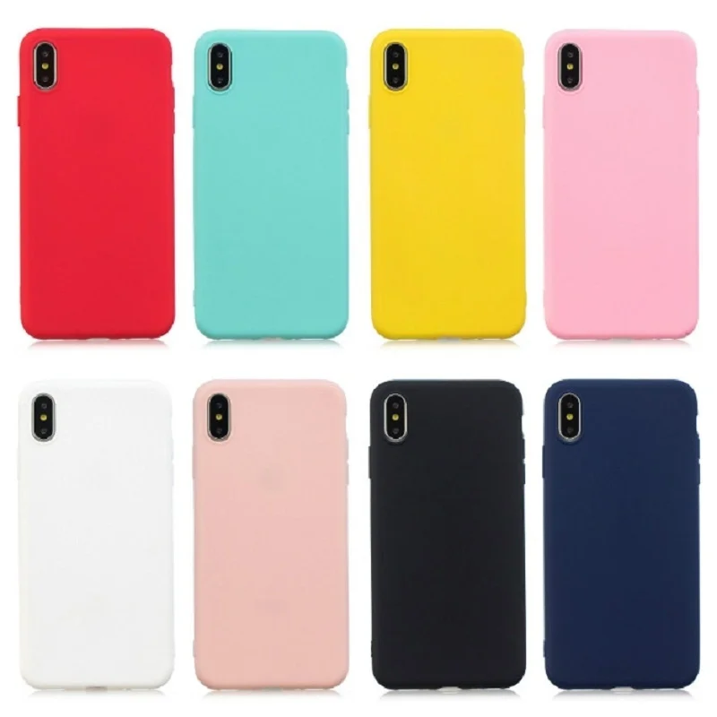 Модный простой мягкий силиконовый чехол для телефона из ТПУ ярких цветов Xiaomi Redmi