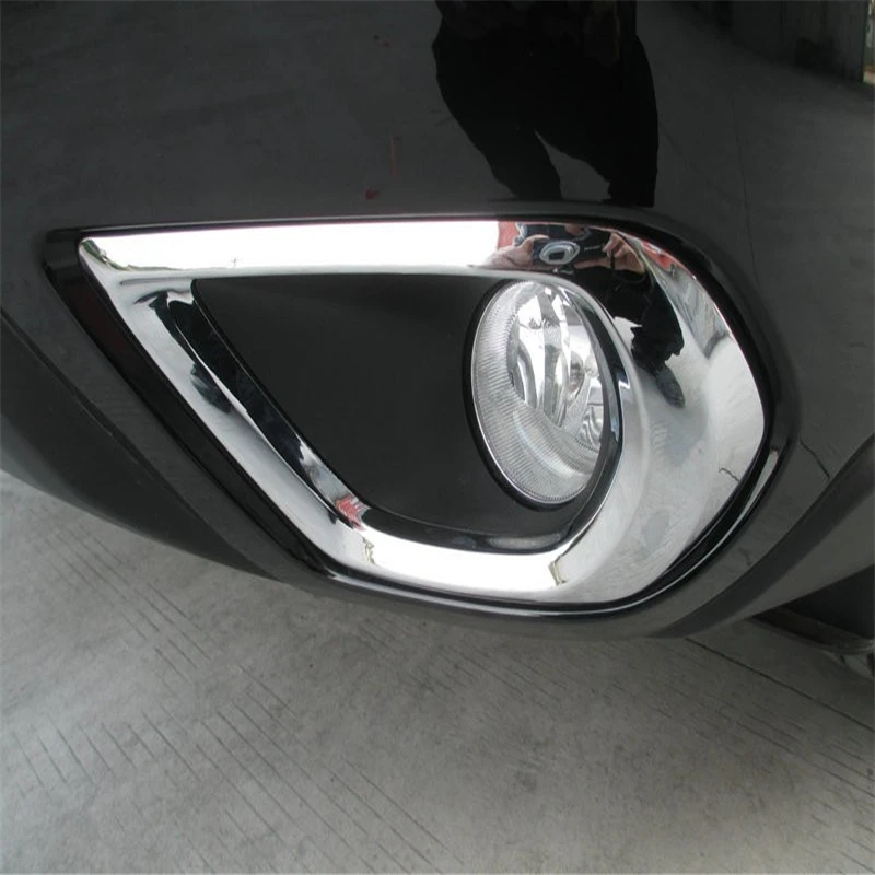

WELKINRY car auto cover styling for Subaru Forester SJ 2013 2014 2015 ABS chrome front head fog lamp light trim
