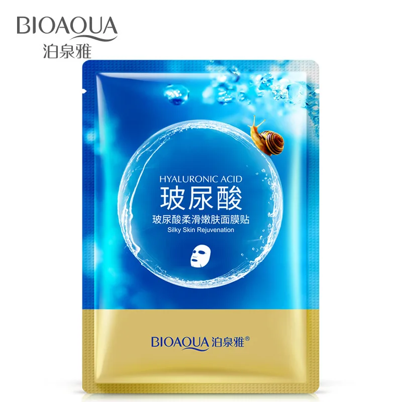 Hyaluronic acid mask BIOAQUA Гиалуроновая кислота Улитка увлажняющая маска для лица анти старение Отбеливание пополнение Альгинатная маска корейский уход за кожей - Цвет: Hyaluronic acid mask