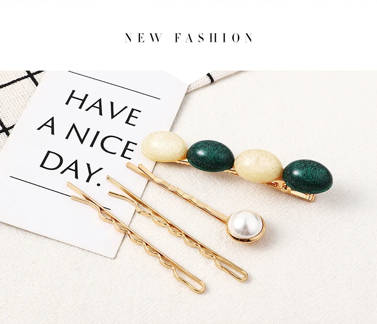 4Pcs/Set Fashion Pearl Hair Clip For Women Girls Elegant Beauty tiara Barrette Stick hair pins ornaments 138243 | Украшения и