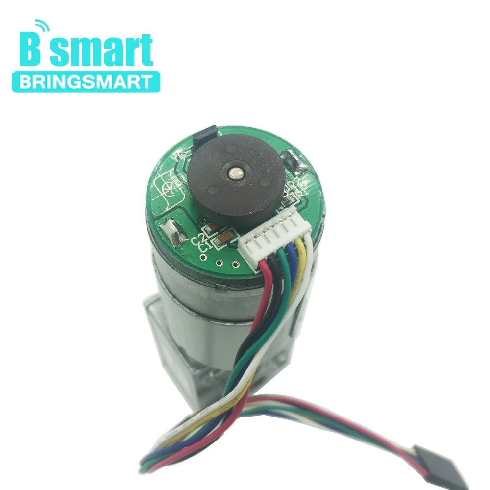 Bringsmart DC червячный редуктор двигатель с датчиком диска 12 Вольт 24 в высокий крутящий момент 60кг. см турбина червячный редуктор самоблокирующийся для DIY