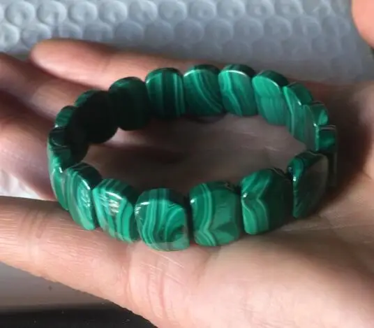 

Natural malachite Crystal Square bracelet AAA 8*12*5mm
