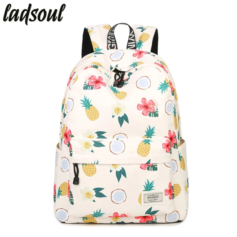 Женские рюкзаки для школьников LADSOUL модные холщовые вместительные дорожные