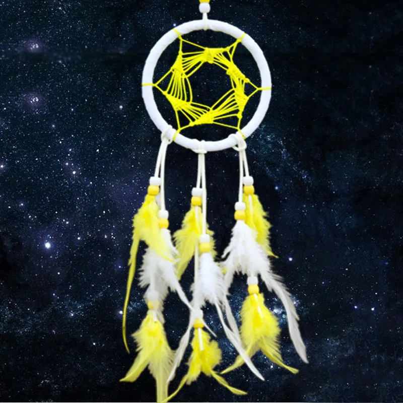 Цветок сельских Стиль Ловец снов ручной работы индийских dreamcatchers с натуральным