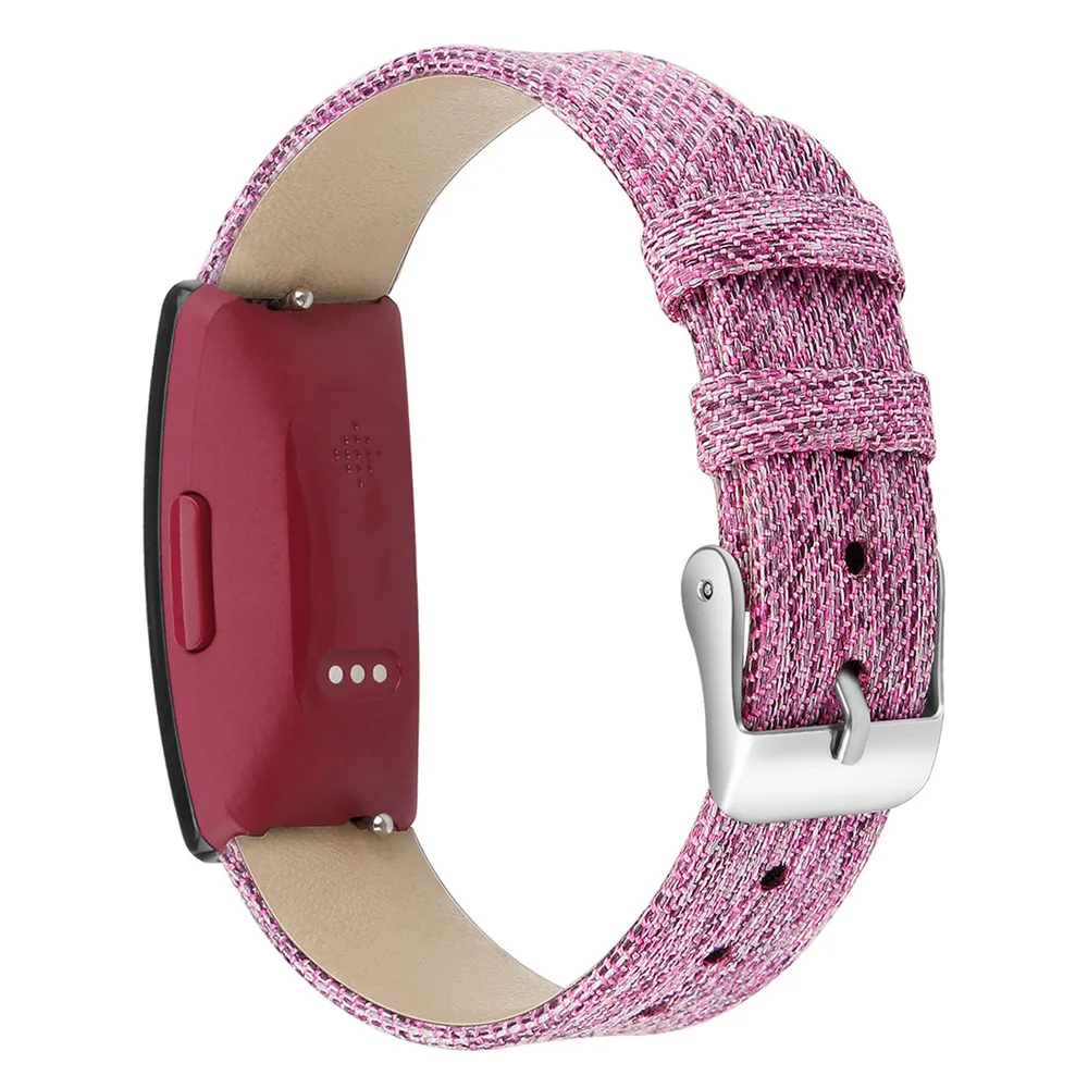 Холщовый кожаный ремешок для Fitbit Inspire/Inspire HR Smartwatch Замена нейлоновая плетеная ткань ремешок для часов браслет