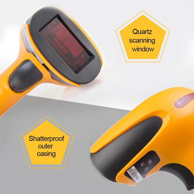 Беспроводной лазерный сканер штрих кодов Высокочувствительный портативный 433