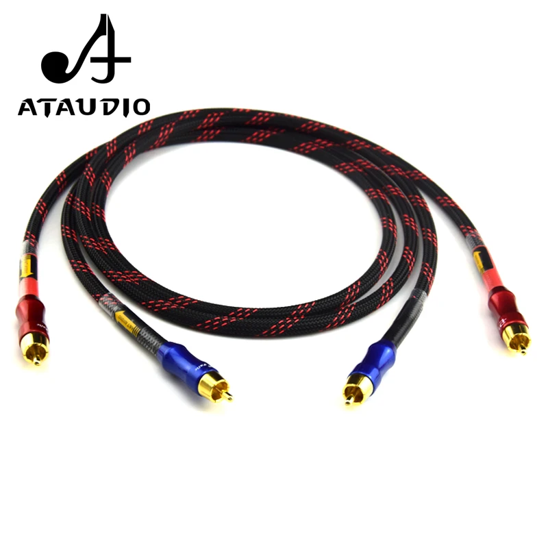ATAUDIO Hi Fi стерео пара RCA кабель высокопроизводительный Премиум аудио 2rca к