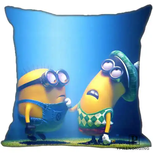 Pillowcase Для наращивания с лучшими продажами и изображением миньонов из мультфильма «Гадкий я»(1) Подушка Чехол Спальня дома квадратная Наволочка на молнии(с одной стороны)#190404-01-195 - Цвет: Pillowcase