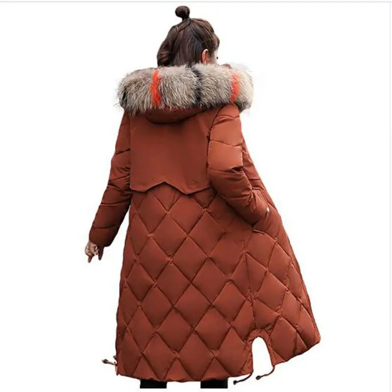 Новинка 2018 модная зимняя куртка для женщин яркие Толстые Пуховые парки с большим