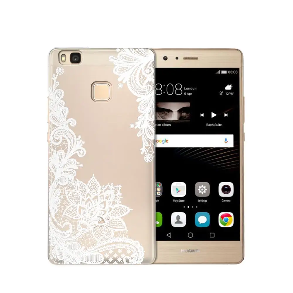 Цветочные Кружева Мягкий силиконовый чехол для мобильного телефона Huawei P8 P9 P10 P20