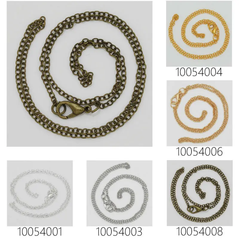 Готовая к износу 20 шт 2 мм цепи латунная цепь готовая длиной 18 '' цепочка для