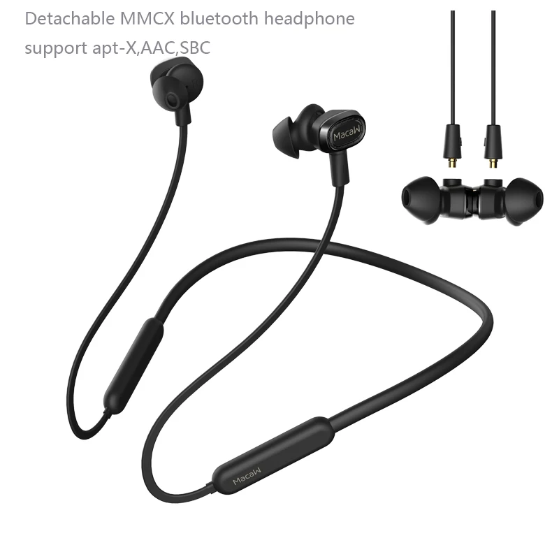 Pizen съемные шейные bluetooth наушники Apt-X 10 мм динамический блок водонепроницаемая Спортивная гарнитура CSR8645 внутри aptx без потерь BT