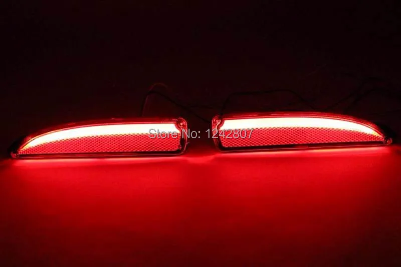 

Reflector, LED Rear Bumper Light, rear fog lamp, Brake Light For mazda 3 axela 2014 with 3 functions guiding light fast shipping