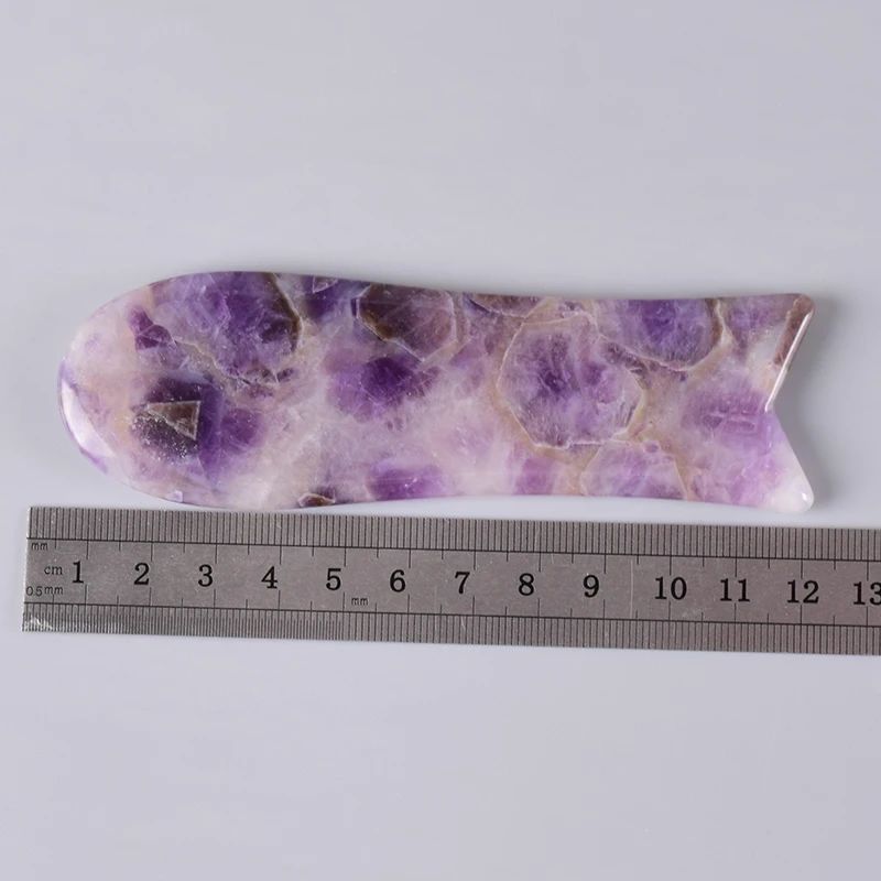 Аметист соскальзывающий инструмент Gua Sha натуральный камень массажные