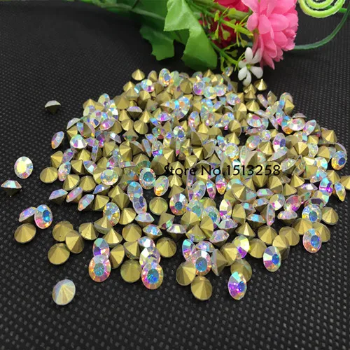 720 шт./лот кристалл AB Point back стеклянные бусины Необычные хрустальные