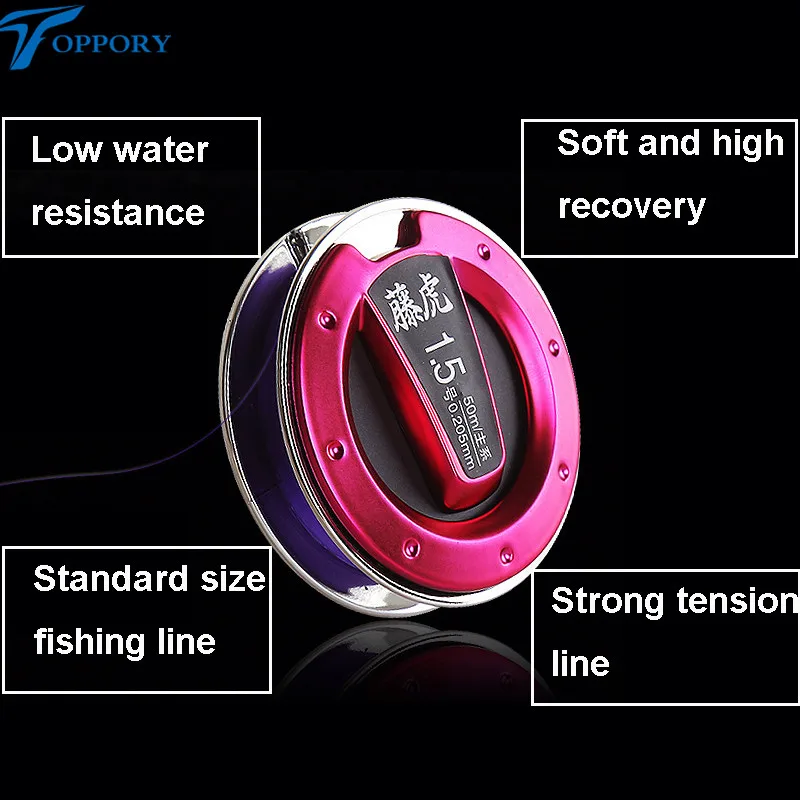 Toppory Высокое качество нейлоновая рыболовная леска для НЕРА herabuana Тайвань