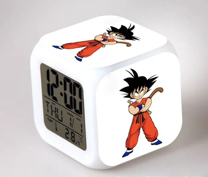 Аниме фигурки Dragon Ball z светодиодный цветной сенсорный светильник Супер Saiyan God супер Гоку Вегета будильник ПВХ Супер Figma детские игрушки