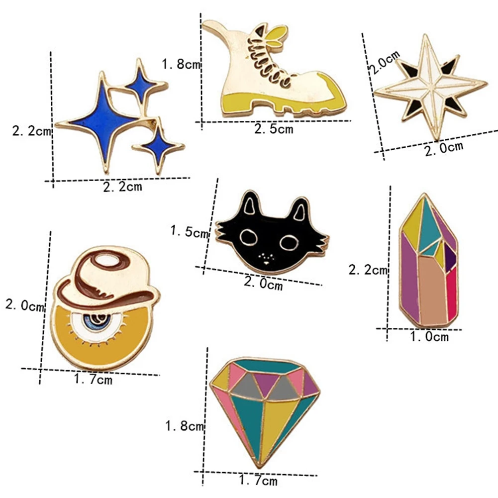 1 шт. новые милые эмалированные шпильки для рубашки глаз солнцезащитных очков