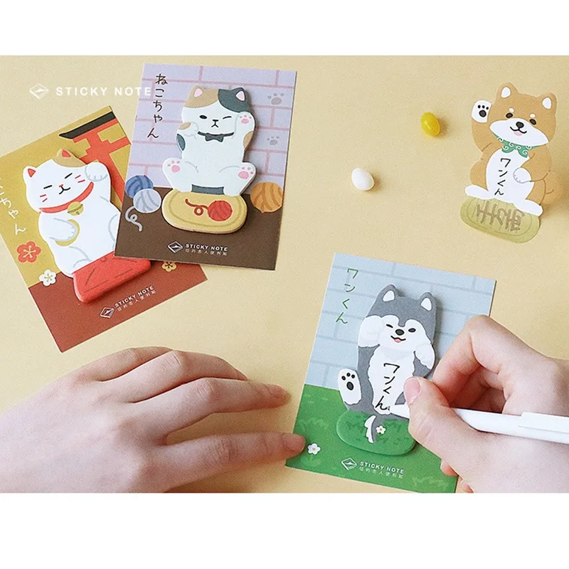 32 шт./лот Симпатичные Стикеры для заметок Kawaii собака кошка дневник наклейки канцелярские аксессуары Школьные принадлежности CM119