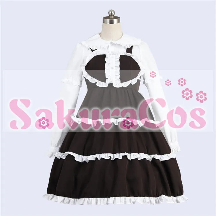 

[STOCK]2018 Anime Jashin-chan Doroppukikku Dropkick on My Devil Yurine Hanazono Dress Cosplay Cosume For Halloween Free Shipping