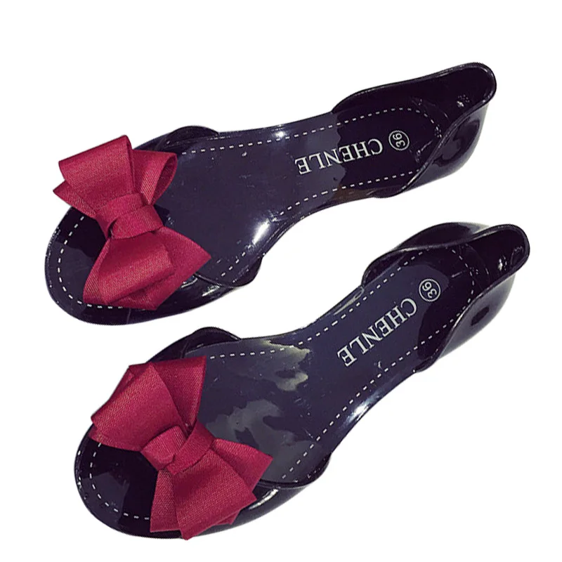 Женские сандалии для отдыха с большим бантом летние мягкие повседневные