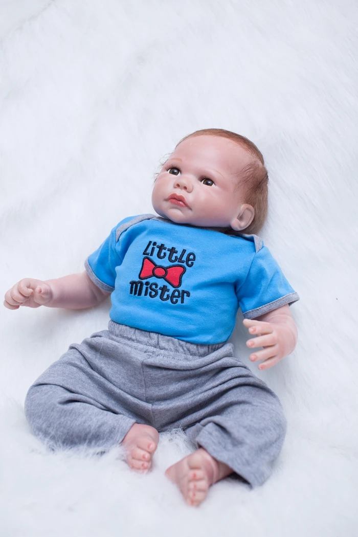 50 см новая силиконовая Кукла Reborn игрушка Реалистичная настоящая сенсорная кукла