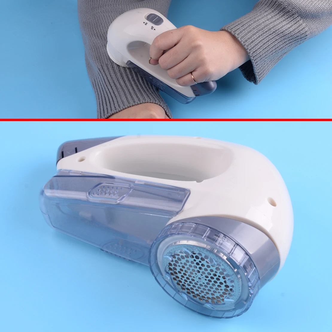 

Portable Household White Plastic Electric Clothes Sweaters Fabric Lint Fuzz Shaver Pill Fluff Remover