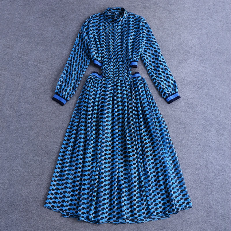 Женское платье с рукавом 3/4 модельное дизайнерское длинное геометрическим