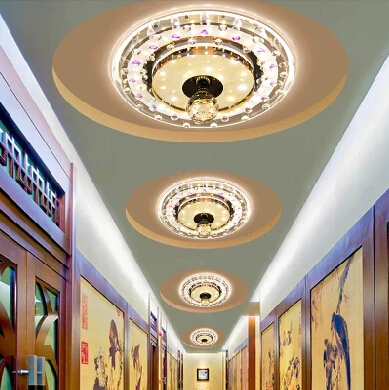 Фото Современный потолочный светильник 12 Вт точечный для гостиной хрустальная лампа