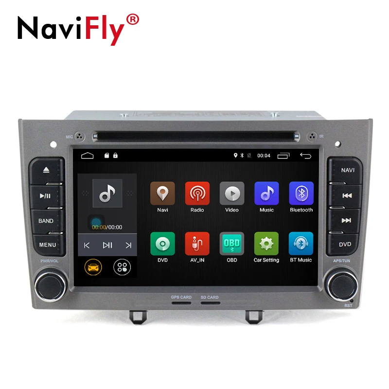 7 дюймов android7.1 автомобиля gps навигации автомобиля dvd для peugeot 308 408 FM Bluetooth AVIN географические карты бесплатное обновление Навител Европа