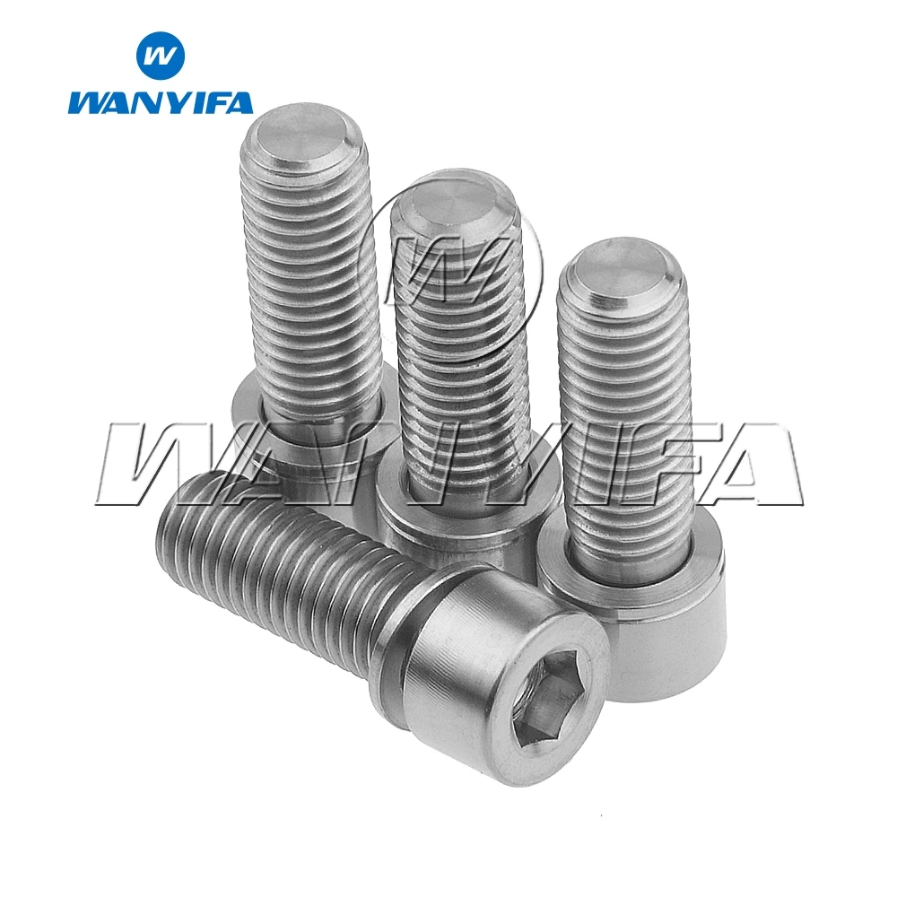 Титановый &quotWanyifa&quot Болт M7x20mm с шайбами для велосипеда велосипедный вынос руля к
