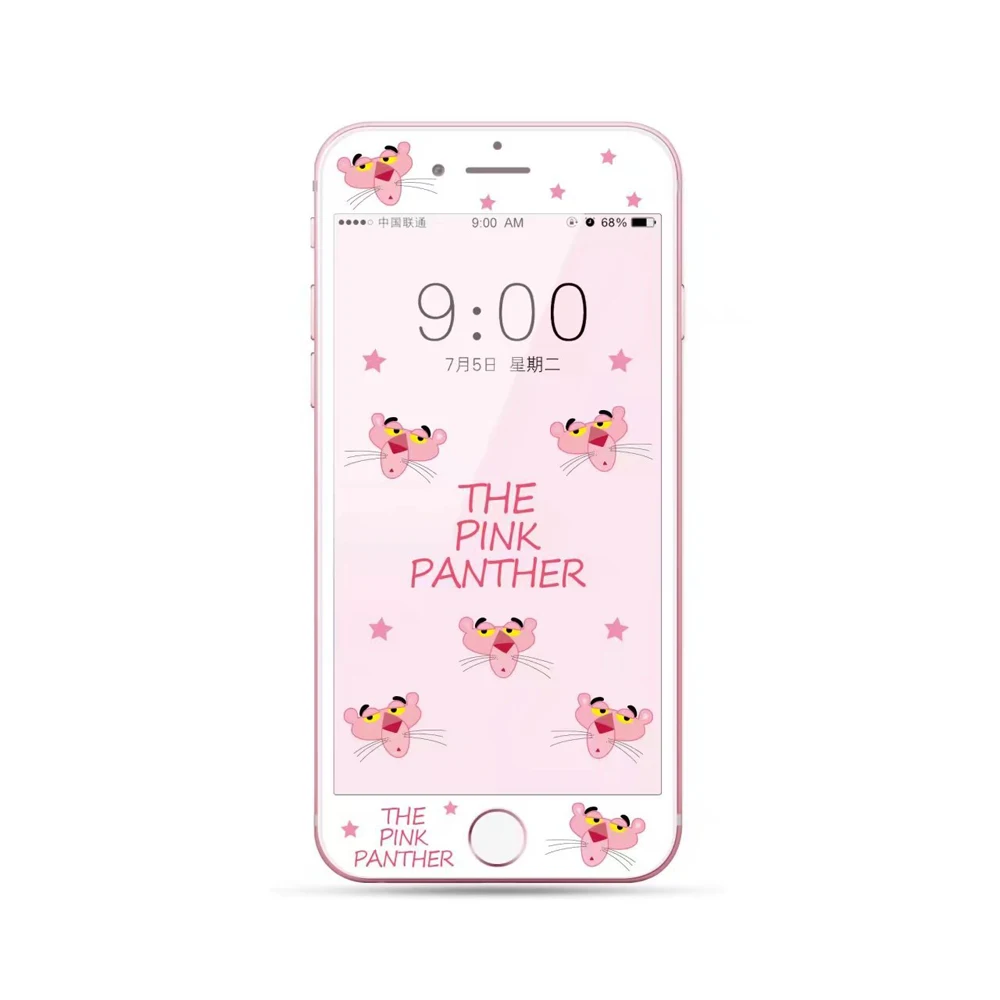 Kitty Защитная пленка для экрана из закаленного стекла для iphone 8 Plus 6 6s 7 Plus Tom Jerry Bear мультяшная 3D изогнутая кромка пленка для полного покрытия DH84