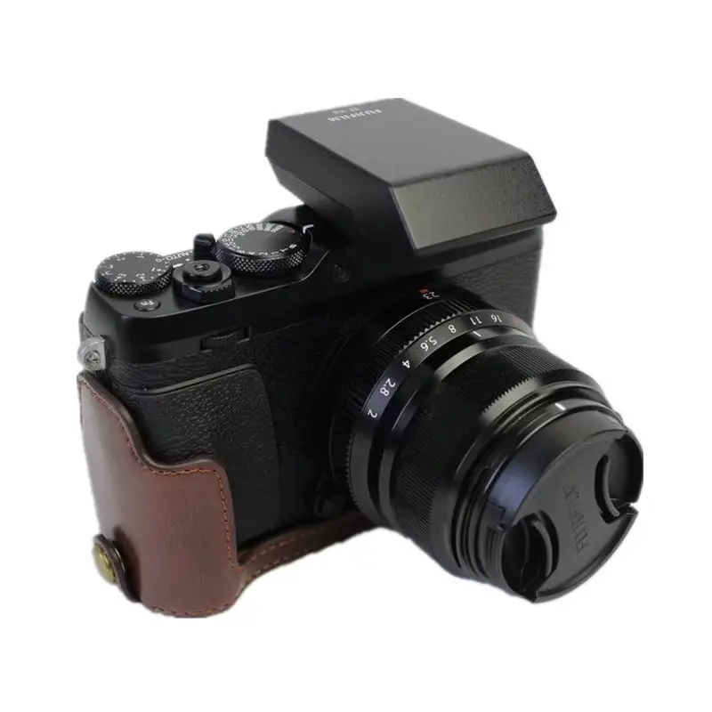 Чехол для камеры Fujifilm Fuji XE3 из искусственной кожи с аккумулятором открытием чехол