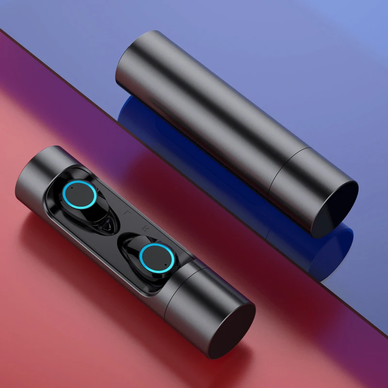 Black X8 TWS беспроводные Bluetooth наушники стерео гарнитура IPX6 водонепроницаемые мини спортивные наушники Hifi Звук сенсорное управление наушники с микрофоном - Цвет: Black