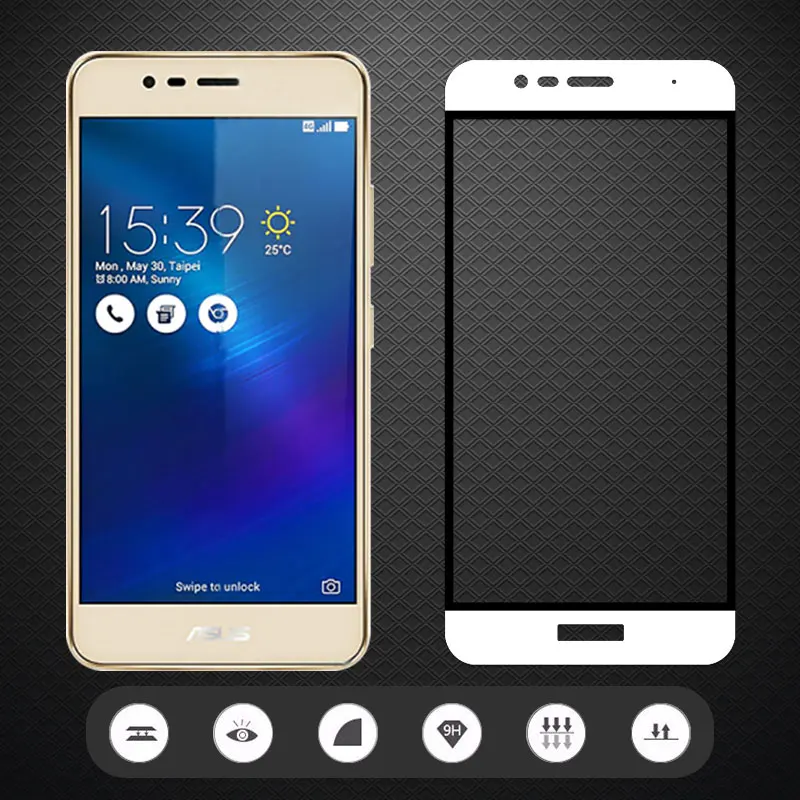 Закаленное стекло пленка для ZenFone3 ZE520 KL Взрывозащищенный экран с защитой против