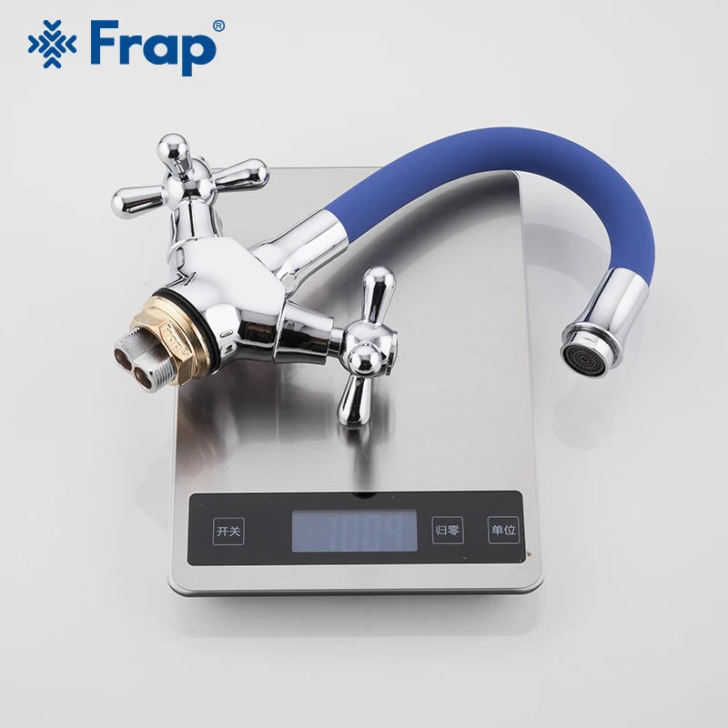 Смеситель для раковины Frap F4425 кран с двойной ручкой крепление на