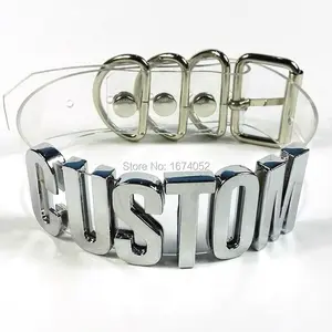 Чокер ручной работы для косплея, индивидуальный чокер на выбор, большой размер 35 мм, буквенный воротник, прозрачное ожерелье из ПВХ на заказ