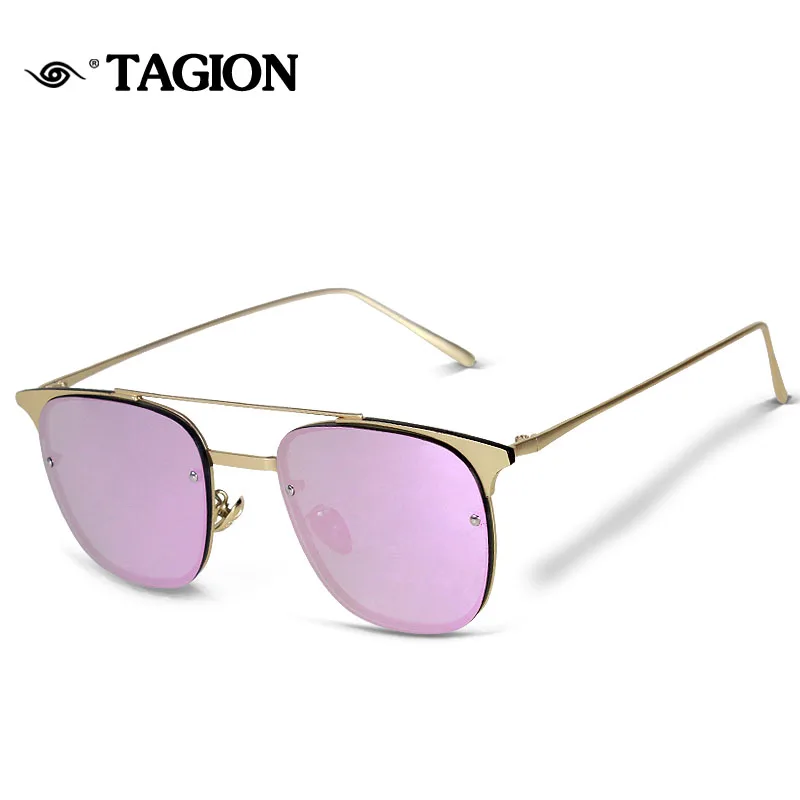 Женские и мужские солнцезащитные очки без оправы TAGION цветные фотохромные с