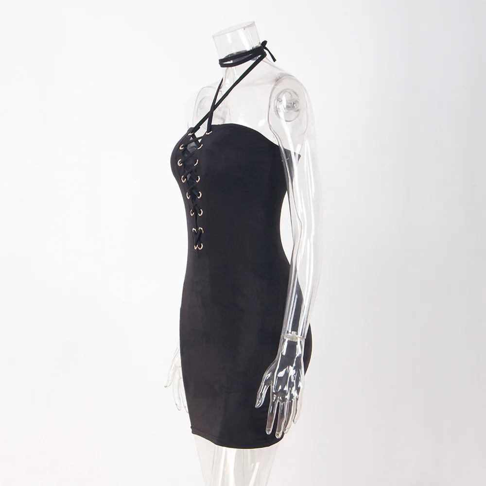 

boho hollow out sexy spaghetti strap backless woman dress above knee mini cold shoulder slim female dress