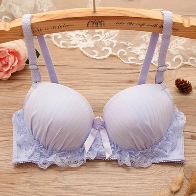 girls bras 15 Yasemeen, чашки три четверти, пуш-ап, бюстгальтеры в горошек, сексуальные бюстгальтеры с двойным кружевным бантом для молодых девушек, пуш-ап, милое нижнее белье для девочек-подростков - Цвет: girls bras 15