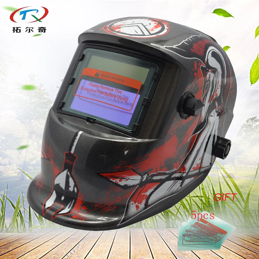 

tig mag welding helmet comfortable soft headgear material led animal printing solar wholesale price welding mask HD81(2200DE)W