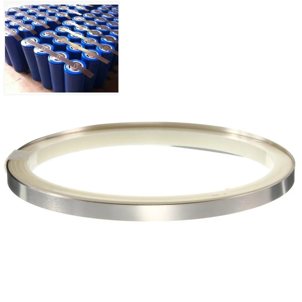 

1Pc 300cm 8mm x 0.1mm 8mm x 0.15mm Pure Nickel Strip Tape For Li 18650 Battery Spot Welding Compatible For Spot Welder Machine