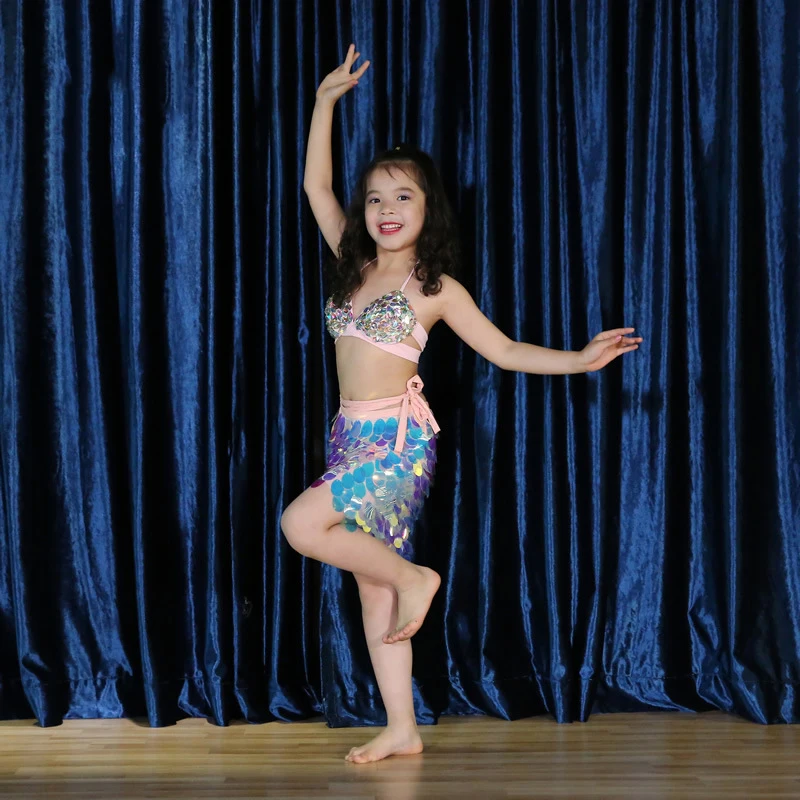 Детский костюм для танца живота комплект из 2 предметов девочек в восточном стиле