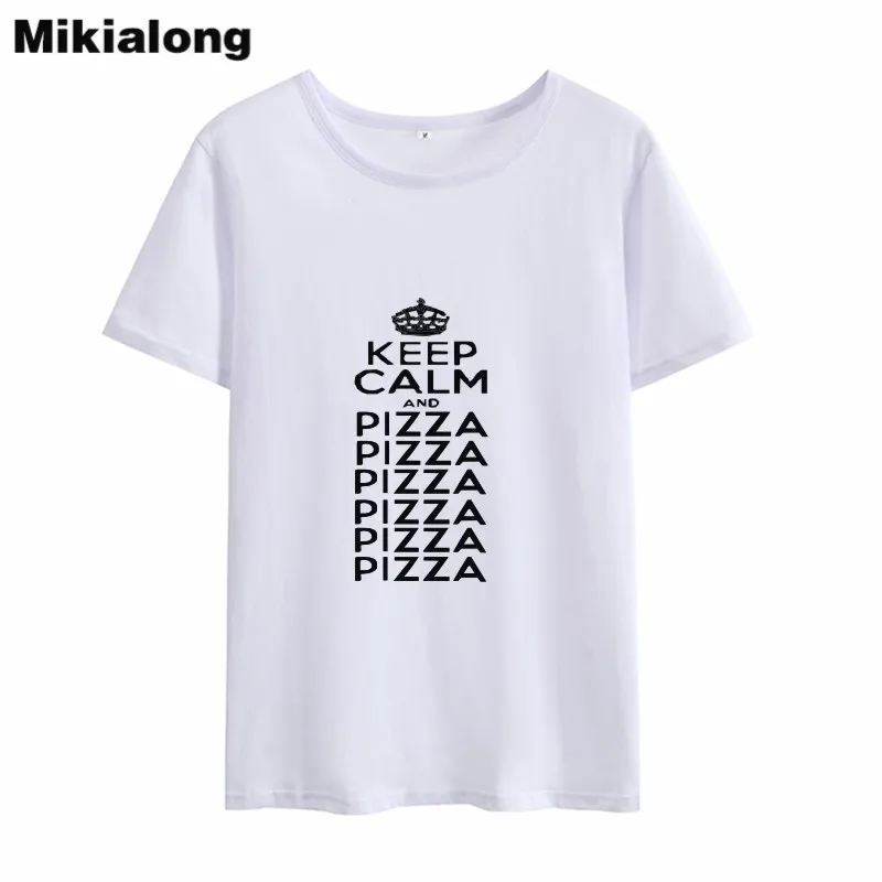 

Забавная футболка Mikialong с надписью KEEP CALM, женский летний топ с коротким рукавом 2018, Женская Винтажная футболка с круглым вырезом, топы