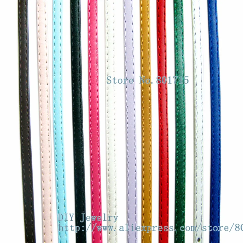 100 шт смешанных цветов 6 мм браслет из натуральной кожи может пройти через с