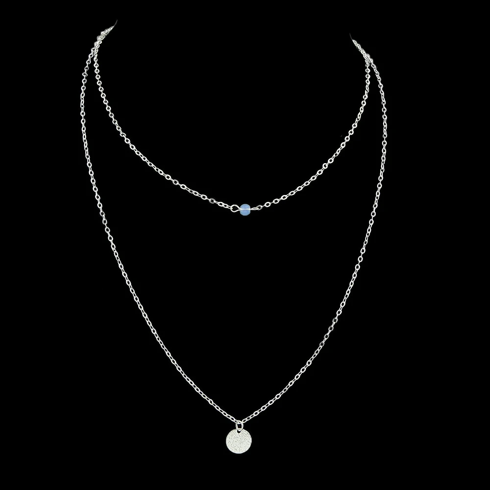 Панк-рок изделия Multi Слои цепи Цепочки и ожерелья цвета: золотистый серебристый