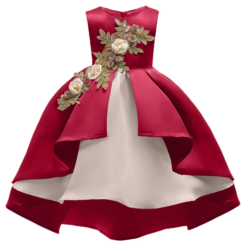 Высокое качество 2018 зимнее платье для маленьких девочек свадебное элегантные