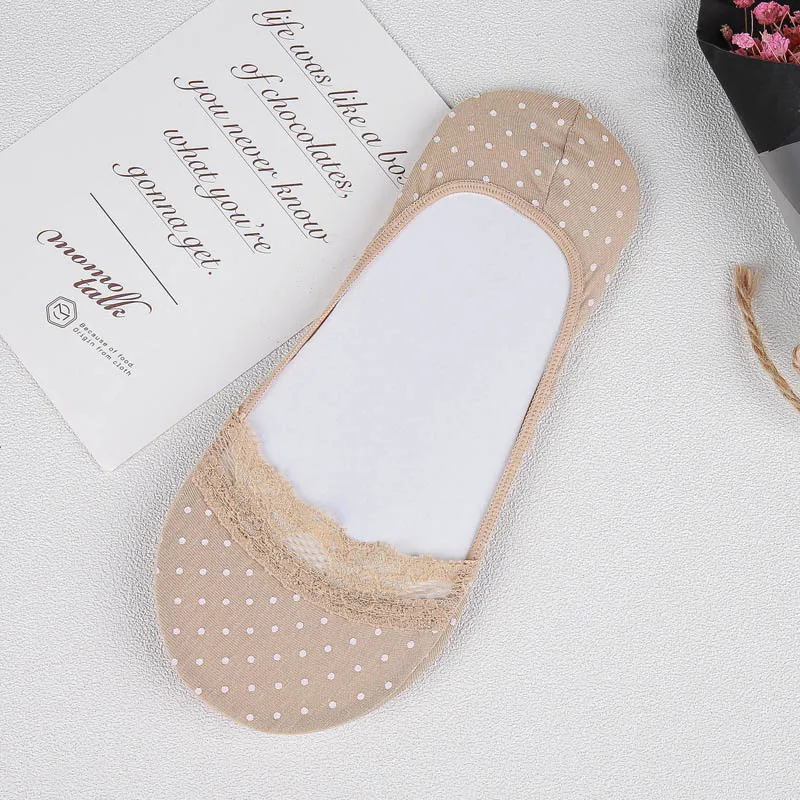 [WPLOIKJD]1 Pair Anti Slip Summer Candy Color Fashion Ultrathin Ship Socks Breathable Silicone Silk Stealth Lace Women | Женская одежда