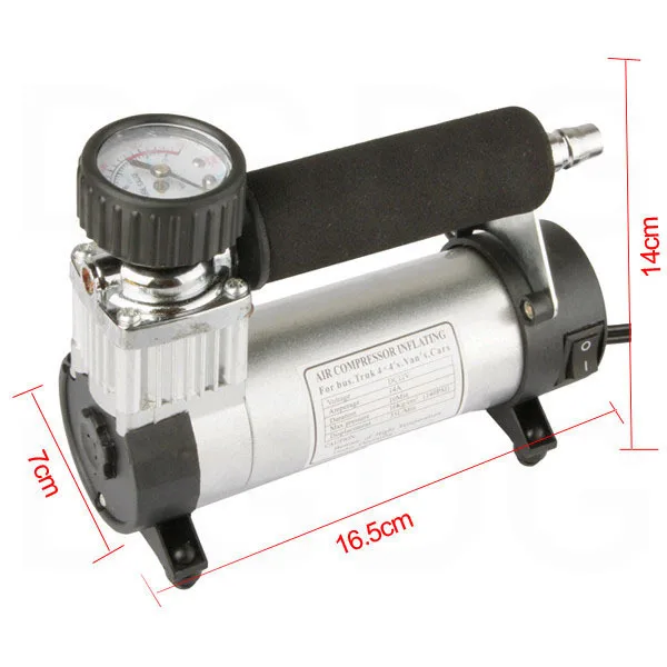 Free Shipping YD-3035 Portable Super Flow 12V 100PSI Metal Car Tire Tyre Inflator Vehicle Auto Electric Pump Air Compressor | Автомобили и